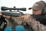 Tom Martin with Buck Commander zeroes in a Weaver Buck Commander scope.