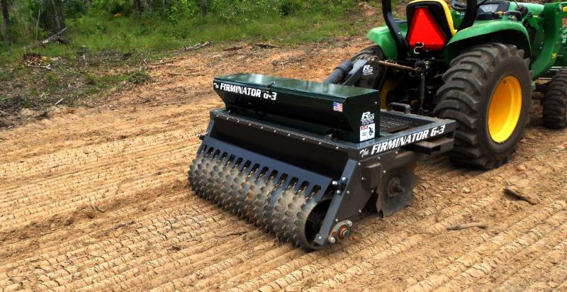 The Firminator's 3-in-1 system lets you turn soil, apply seed and fertilizer, and then cutlipack all in one pass.
