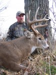 Higgins shot this great buck from a stand he hung in spring, giving the woods time to really settle down before he returned months later.
