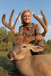 Destination Whitetail host Lauren Rich with a super Wisconsin buck!