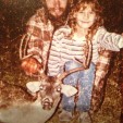 Ted, in 1984 with daughter Sasha, at an early age developed a lifelong love affair with bows and bowhunting!
