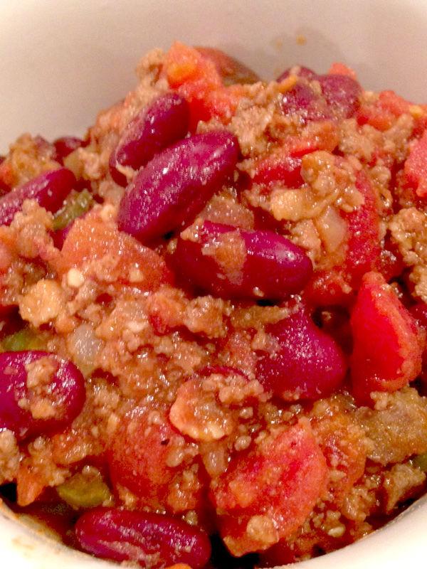 chili with bacon