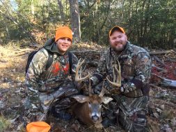 Brandon (left) with big brother Lenny after finding the giant.
