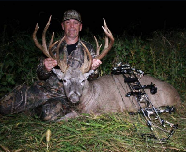 Michael Chambliss was hunting the first week of October in Switzerland County, Indiana, when this monster stepped within range. Awesome buck!
