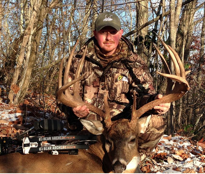 Chad Scyphers of West Virginia hunted this big 12-point for years before finally getting a shot, and his hard work paid off. The buck green scored 196 5/8 with an estimated 10 points of deductions, which if accurate still would put the buck about 10 points better than the state record.