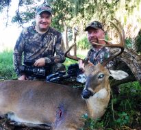 D&DH TV lead producer Terry Boeder, left, and cohost Daniel Schmidt with a highlight from the 2016 show. The television show will move to Pursuit Channel in 2017 and anchor the two-hour "Saturday Night Deer Camp" block of whitetail shows.