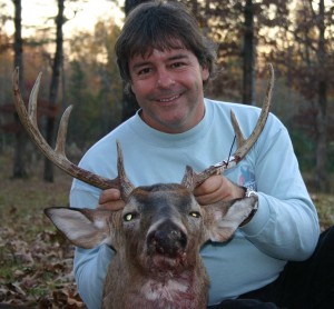 Bryan Hendricks of Arkansas with a fine whitetail.