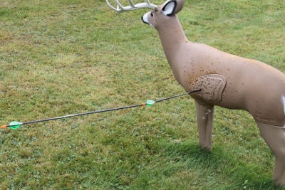 Shot a "Robin Hood" during fall practice.