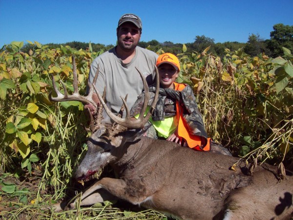 Josh and Kamryn Vogel watched this buck for more than 45 minutes before she got a clear shot.