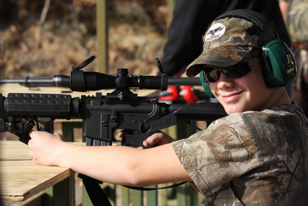 A visit to the shooting range usually brings smiles to the Outdoor Friends Forever participants and volunteers. (Photo: Alan Clemons)