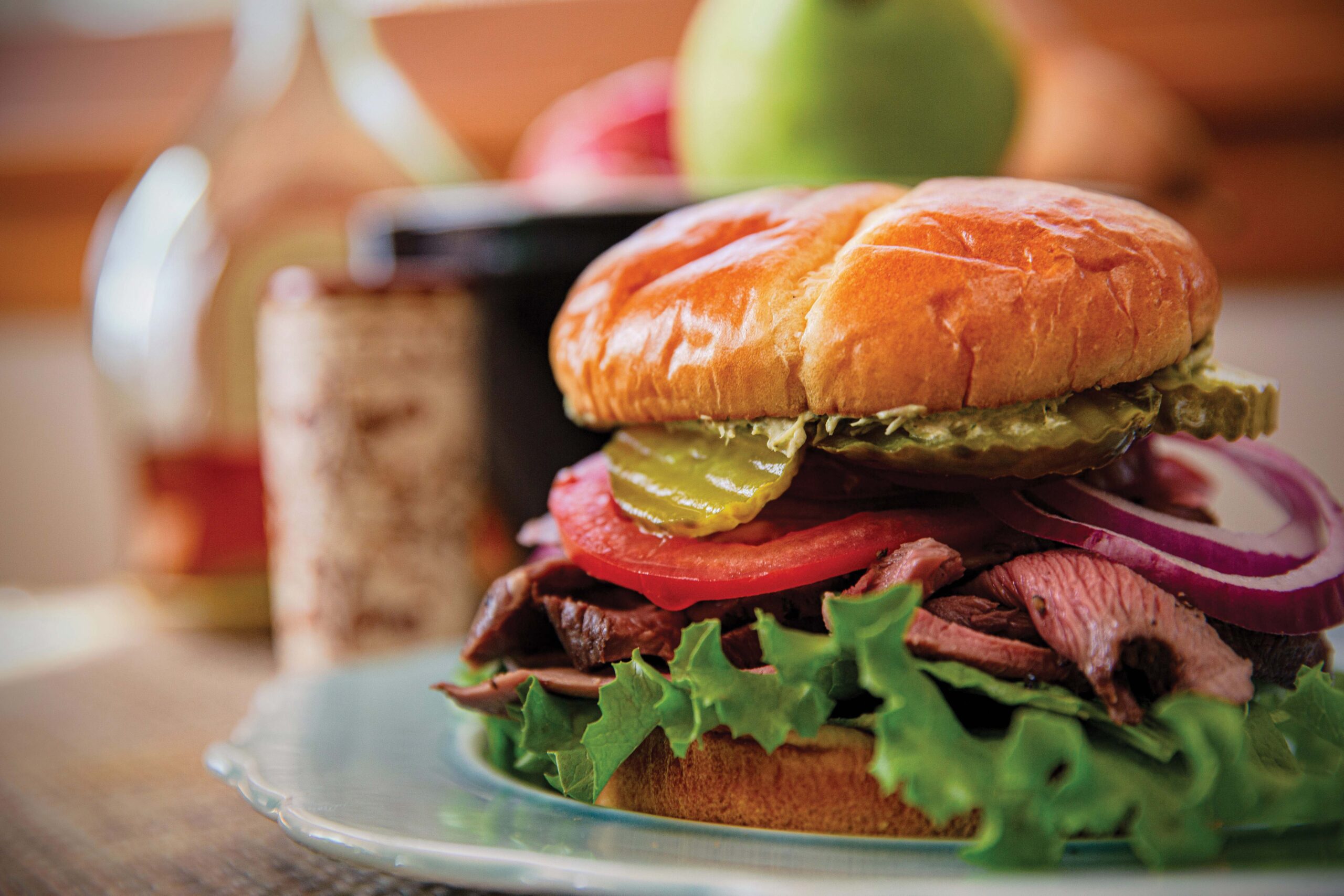 Roasted Venison Sandwich With Spinach Artichoke Spread