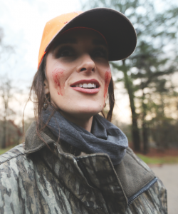 Alabama’s Stacy Harris received a “blooding” after shooting her first deer this past season. (photo by Destination Whitetail TV)