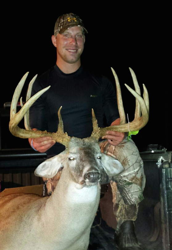 Tyler Florczak of Wisconsin saw this buck the night before but couldn't get a shot, then got a super break after missing his first bow shot when the buck didn't leave. A second chance proved to be enough.