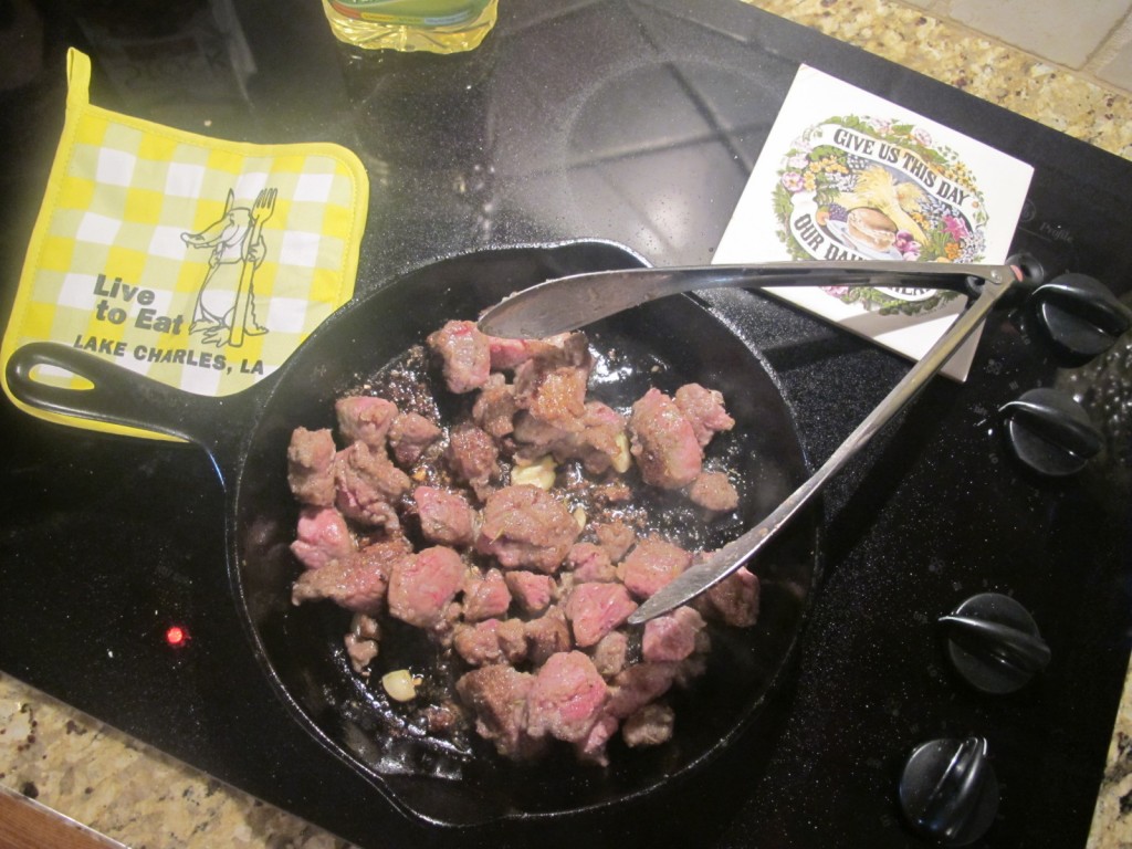Browning meat is a key step in preparation
