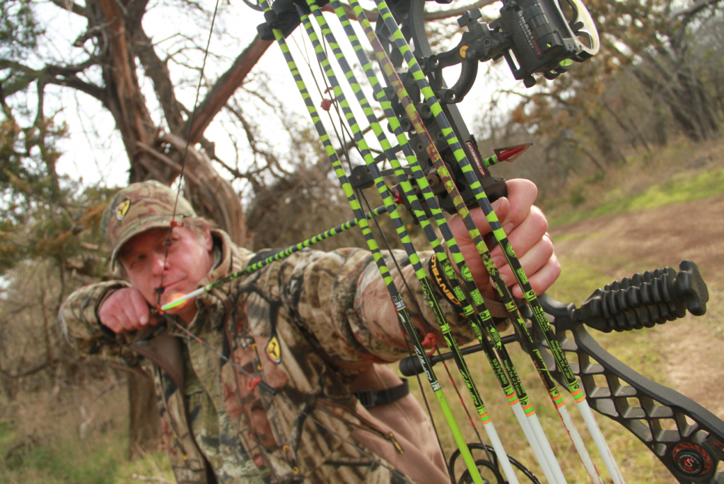 Uncle Ted's just about ready to put the full draw whack'em on some whitetails!