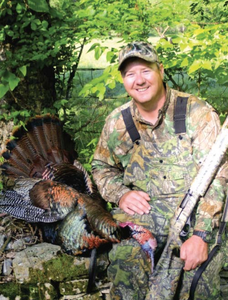 After finding an old horseshoe, losing a bird and trying to not laugh at a second one, the author and his host scored on a dandy, love-struck gobbler. (Photo: Rocky Drake)